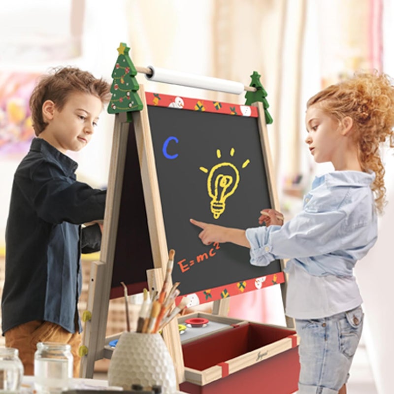 Joyooss Art Easel for Kids Easel for Toddlers,Christmas Gifts Adjustable Standing Wooden Toddler Easels Kid Dry Erase Board, Art Easel for Kids Age 2-4 4-8 9-12 Drawing Easels Girl Toys - Image 2
